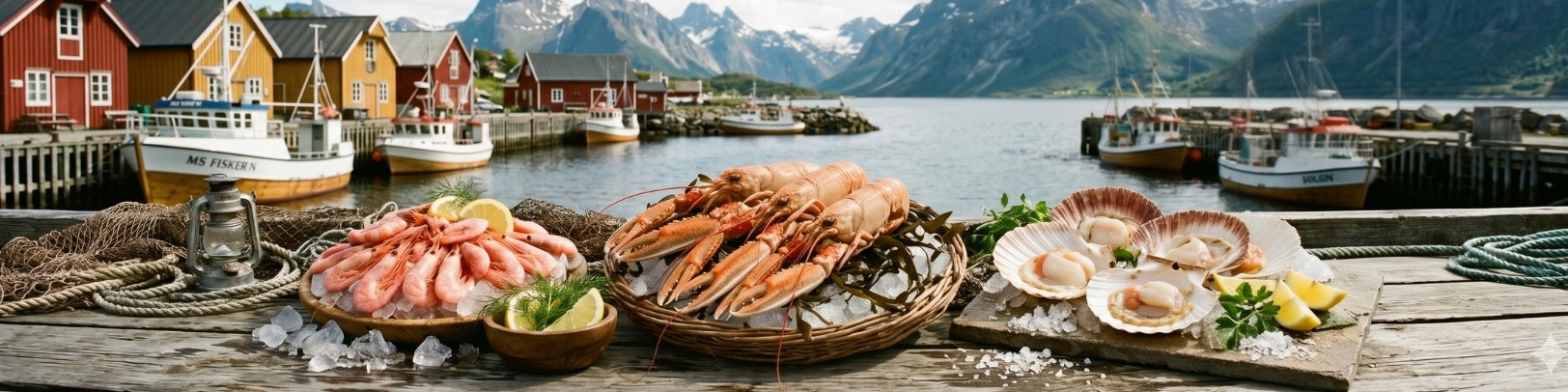 Eksklusivt utvalg av store reker, sjøkreps fra Frøya og hvite kamskjell fra Dinfisk. Kvalitetssjømat klar for hjemlevering i Oslo og Viken.
