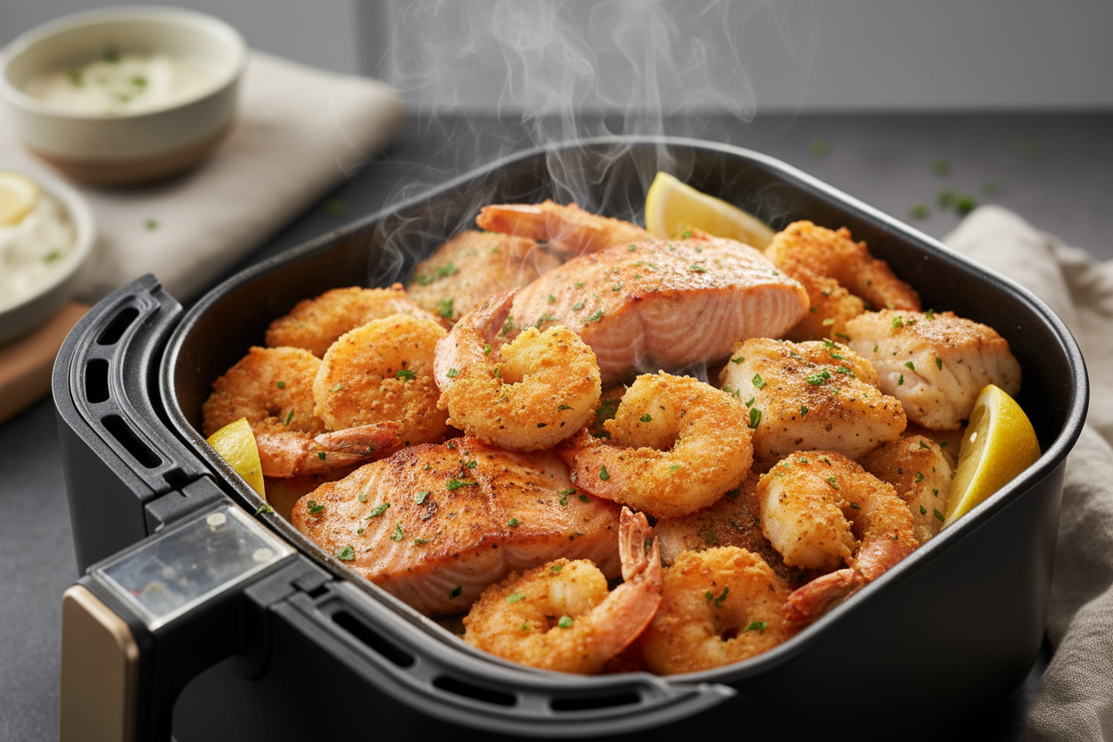 Seafood on airfrier