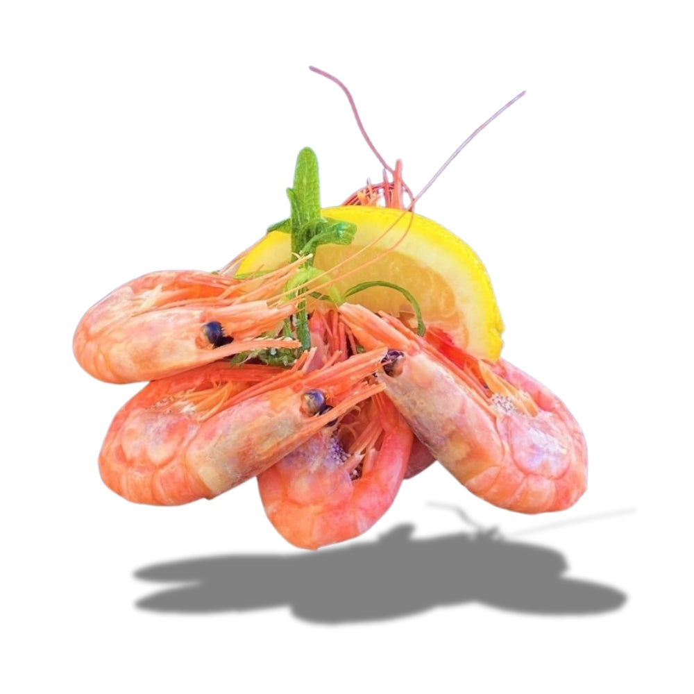 Store XL kaldtvannsreker størrelse 40/60 levert på døren i Oslo fra Dinfisk.